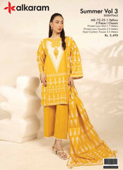 3-piece unstitched outfit from alkaram